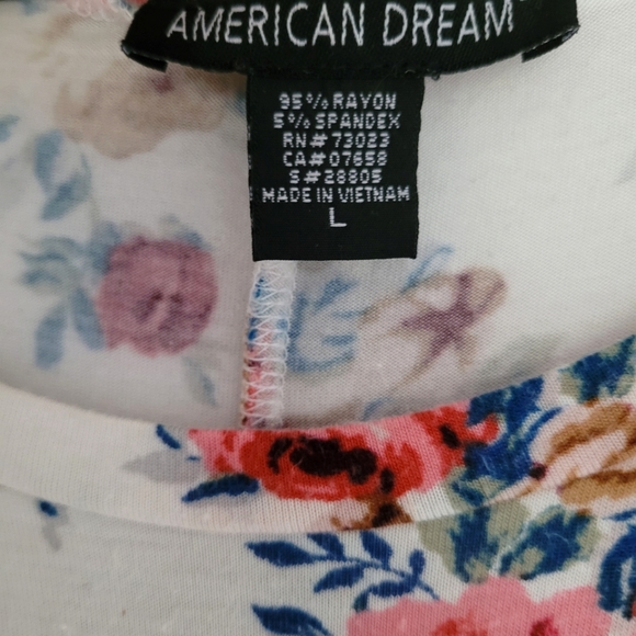 Floral A-line Shirt Dress, Size L - Picture 5 of 6